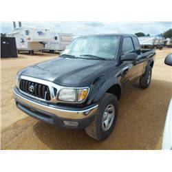 2003 TOYOTA TACCOMA PICKUP, VIN/SN:5TEWM72N33Z202545 - 4X4, EXTENDED CAB, GAS ENGINE, A/T, ODOMETER 