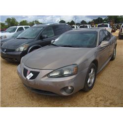 2006 PONTIAC GRAND PRIX VIN/SN:2G2WP552161220603 - GAS ENG, A/T, ODOMETER READING 178,617 MILES