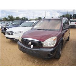 2004 BUICK RENDEVOUS SUV, VIN/SN:3G5DA03EX4S578165 - GAS ENGINE, A/T, ODOMETER READSING 139,568 MILE