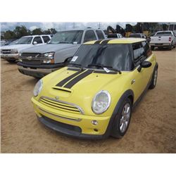 2003 MINI COOPER, VIN/SN:WMWRE33463TD60630 - 4 CYL GAS ENG, 6 SPD TRANS, ODOMETER READING 133,489 MI