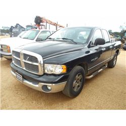 2004 DODGE RAM 1500 PICKUP, VIN/SN:1D7HA18N84J15399 - CREW CAB, V8 GAS ENG, A/T, ODOMETER READING 15