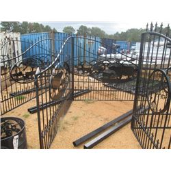 (UNUSED) 16' COW/CALF SCENE METAL GATE W/ POST