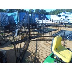 (UNUSED) 16' TREE SCENE METAL GATE W /POST