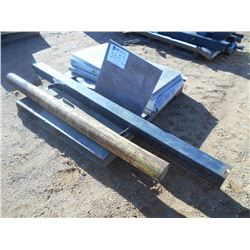 1 LOT MISCELLANEOUS FLOOR TILE & METAL POST