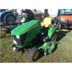 JOHN DEERE 1023E FARM TRACTOR, VIN/SN:214682 - W/DECK MOWER, 4X4, 60D AUTO CONNECT DECK, ROLLBAR, 43
