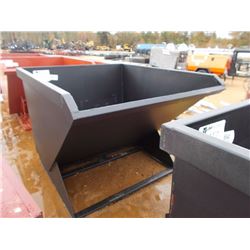 2 CU YD TRASH HOPPER, MOUNTS TO SKID STEER