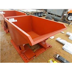 STANDARD DUTY 1 CU YD STACKABLE SELF DUMPING HOPPER, 4,000# CAPACITY