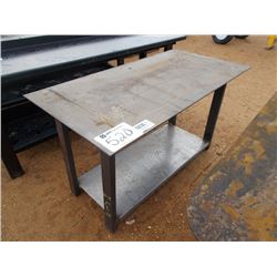 HEAVY DUTY 30X57 WELDING SHOP TABLE WITH SHELF