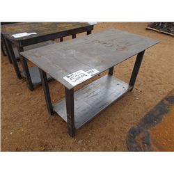 HEAVY DUTY 30X57 WELDING SHOP TABLE WITH SHELF