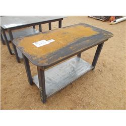 HEAVY DUTY 30X57 WELDING SHOP TABLE WITH SHELF