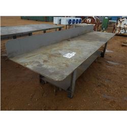 36' X 12' METAL TABLE