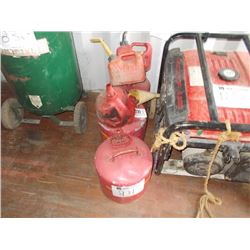 5 MISC SIZE GAS CANS