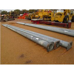 (3) GALV METAL LIGHT POLES