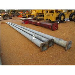 (3) 37' GALV METAL LIGHT POLES