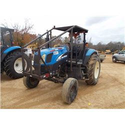 NEW HOLLAND TS 110A FARM TRACTOR, VIN/SN:6011858 - PTO, 3 PT HITCH, 3 REMOTES, CANOPY, 14.4-34 TIRES
