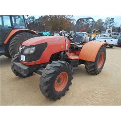 KUBOTA M9540 FARM TRACTOR, VIN/SN:84809 - MFWD, PTO, 3 PTH, REMOTE, ROLL BAR, 16.9-24 TIRES