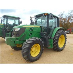 2014 JOHN DEERE 6125M FARM TRACTOR, VIN/SN:755904 - MFWD, PTO, 3 PTH, 3 REMOTES, ECAB W/AIR, 48070R-