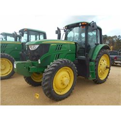 2014 JOHN DEERE 6140M FARM TRACTOR, VIN/SN:771959 - MFWD, PTO, 3 PTH, 3 REMOTES, ECAB W/AIR, 32090R/