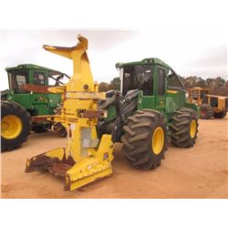 2016 JOHN DEERE 843L FELLER BUNCHER, VIN/SN:669851 - FD22B SAW HEAD, ECAB W/AIR, 28L-26 TIRES, METER