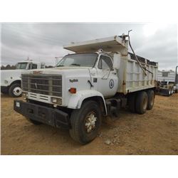 1989 GMC TOPKICK DUMP, VIN/SN:1GDT7D4YXKV517128 - T/A, DIESEL ENGINE, A/T, 40K REARS, 12K FRONT, 15'