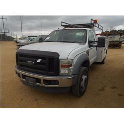 2008 FORD F450 XL SERVICE TRUCK, VIN/SN:1FDXF46RX8EE31563 - POWERSTROKE V8 ENGINE, A/T, 11' KNAPHEID