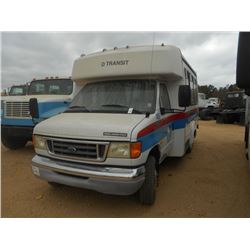 2003 FORD E350 PASSENGER BUS, VIN/SN:1FDWE35L73HA62786 - V8 GAS, A/T, 15 PASSENGER, WHEELCHAIR ACCES