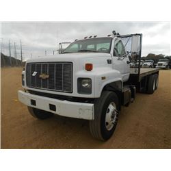 2001 CHEVROLET C8500 FLATBED TRUCK, VIN/SN:1GBT7H4C01J514412 - 300HP CAT 3126 DIESEL ENGINE, 8 SPD T