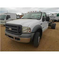 2006 FORD F550 CAB & CHASSIS, VIN/SN:1FDAF56P66EA57427 - S/A, POWERSTROKE DIESEL ENG, A/T, ODOMETER 