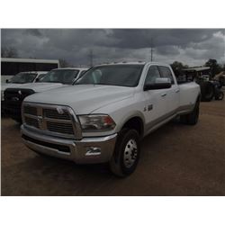 2011 DODGE RAM 3500HD DUALLY, VIN/SN:3D73Y4CL1BG588112 - 4X4, CREW CAB, CUMMINS TURBO DIESEL, A/T, O