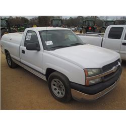 2005 CHEVROLET PICK UP, VIN/SN:1GCEC14X45Z199714 - V6 GAS ENGINE, A/T, BED COVER, 1 PRODUCT TANK W/P