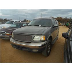 1999 FORD EXPENDITION VIN/SN:1FMPU18L2XLA95902 - 4X4, TRITON V8 GAS ENGINE, A/T, ODOMETER READING 18