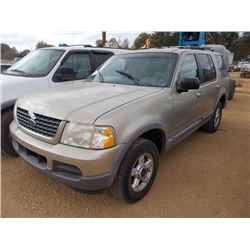 2002 FORD EXPLORER SUV, VIN/SN:1FMZU63E02UA30452 - GAS ENG, A/T