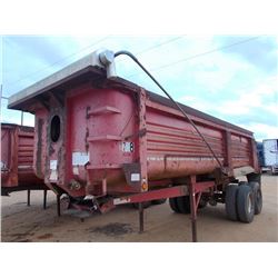 1999 CLEMENTS DUMP TRAILER, VIN/SN:1C9BB24P4XM1108787 - T/A, 24' SPRING SUSPENSION, 11R24.5 TTIRES, 