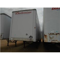1986 GREAT DANE VAN TRAILER, VIN/SN:1GRAA9628GS045304 - T/A, 53'., ROLL UP DOOR, 11R22.5 TIRES ON DI