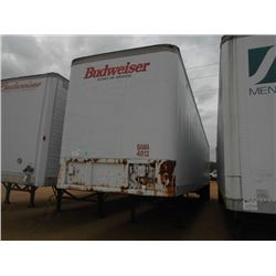 1985 FRUEHAUF VAN TRAILER, VIN/SN:1H2V04829FA018364 - T/A, 48', BARN DOOR, 285/75R24.5 TIRES ON STEE