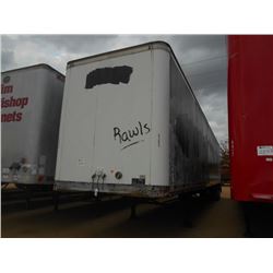 1990 DORSEY AIDI-LSM VAN TRAILER, VIN/SN:1DTV11Z27LA194464 - T/A, LIFT GATE, 29575R22.5 TIRES, STEEL