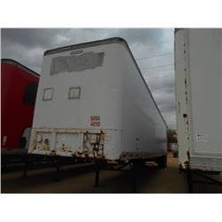1985 FRUEHAUF VAN TRAILER, VIN/SN:1H2V04824FA018420 - T/A, BARN DOOR, 27580R24.5 TIRES, STEEL DISC W