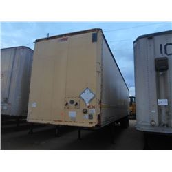 1981 EVANS FA70 VAN TRAILER, VIN/SN:1NNVF4522BM058200 - 45', T/A, ROLL UP DOOR, 11R22.5 TIRES. STEEL