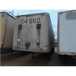 GREAT DANE 221 VAN TRAILER, VIN/SN:9157 - T/A, ROLL UP DOOR, 10:00-22 TIRES ON SPOKE WHEELS