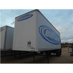 VAN TRAILER, - 38' S/A, LIFT GATE, 11R22.5 TIRES ON SPOKE WHEELS