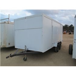 BOX TRAILER, - T/A, 6' 8" WIDE, BARN DOORS