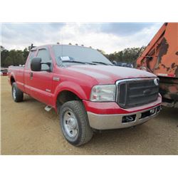 2007 FORD F250 PICKUP, VIN/SN:1FTSX21P87EA04922 - POWERSTROKE DIESEL ENGINE, A/T, EXTENDED CAB