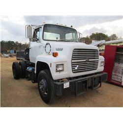 1989 FORD L8000 TRUCK TRACTOR, VIN/SN:1FDXR82A7KVA36164 - S/A, FORD DIESEL ENGINE, A/T, 11R22.5 TIRE