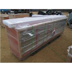 MODEL 1020WB, 10', 20 DRAWER, HEAVY DUTY METAL WORK BENCH