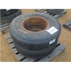 (2) 10.00R20 TIRES & RIMS