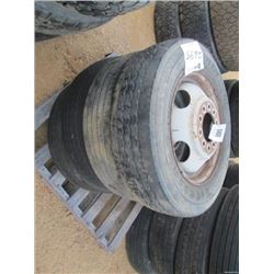 (4) 225/70R19.5 TIRES & RIMS