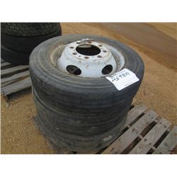 (3) 225/70R19.5 TIRES & RIMS