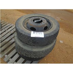 (3) 225/70R19.5 TIRES & RIMS