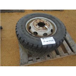 (2) 9R19.5 TIRE & RIM