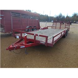TAG TRAILER. VIN/SN:BT062030168324BB1 - T/A, 24'X 102" 4' DOVETAIL, FOLD UP RAMP, ST205/75R15 TIRES